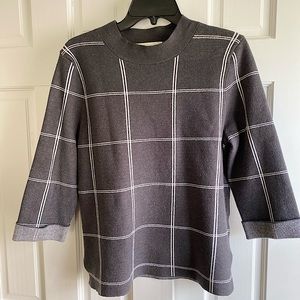 EUC Knit windowpane top